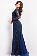 Jovani 24236 Illusion Sleeves Embellished Dress