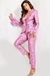 Jovani 24621 Feather Cuffs Plunging Neck Pant Suit