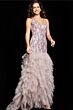 Jovani 25853 Ruffle Skirt Embellished Dress