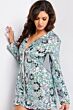 Jovani 26145 Floral Sequin Blazer Dress