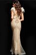 Jovani 26224 Feather Shoulders Embellished Dress