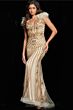 Jovani 26224 Feather Shoulders Embellished Dress