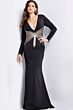 Jovani 26317 Illusion Waist Long Sleeve Dress