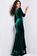 Jovani 36458 Three Quarter Sleeves Velvet Dress