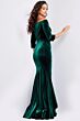 Jovani 36458 Three Quarter Sleeves Velvet Dress