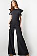 Jovani 36692 Short Sleeves Cutout Back Jumpsuit