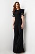 Jovani 36692 Short Sleeves Cutout Back Jumpsuit