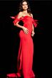 Jovani 36997 Bow Sleeves Off The Shoulder Dress