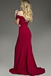 Jovani 37147 Scalloped Neckline High Slit Dress