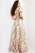 Jovani 37636 Puff Sleeve Floral Dress
