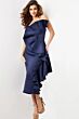 Jovani 38187 Strapless Ruffle Midi Dress
