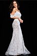 Jovani 38501 Lace Side Off The Shoulder Wedding Dress
