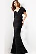 Jovani 38954 Off The Shoulder Crinkle Dress
