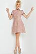 Jovani M68930 High Neck Short Sleeve Dress
