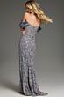 Jovani 38111 Bow Sleeves Off The Shoulder Embroidered Dress