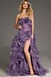 Jovani 38236 Ruffle Skirt Drop Waist Strapless Dress