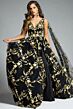 Jovani 39035 Shoulder Streamer V-Neck Floral Embroidered Dress