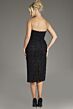 Jovani 39076 Back Slit Strapless Midi Dress