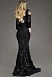 Jovani 39266 Long Sleeves Off The Shoulder Floral Dress