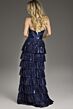 Jovani 40199 Layered Skirt Strapless Sequin Dress