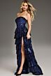 Jovani 40199 Layered Skirt Strapless Sequin Dress
