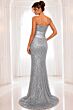Jovani 42427 Pleated Waist Side Tail Strapless Dress