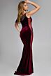 Jovani 42975 Sheer Sides Beaded Asymmetric Neck Dress