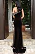Jovani 42975 Sheer Sides Beaded Asymmetric Neck Dress