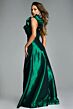 Jovani 43048 Asymmetric Ruffle Neck A-Line Satin Dress