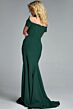 Jovani 43370 Draped Skirt Off-The-Shoulder Scoop Neck Dress