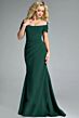 Jovani 43370 Draped Skirt Off-The-Shoulder Scoop Neck Dress