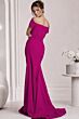 Jovani 43370 Draped Skirt Off-The-Shoulder Scoop Neck Dress
