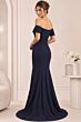 Jovani 43370 Draped Skirt Off-The-Shoulder Scoop Neck Dress