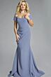 Jovani 43370 Draped Skirt Off-The-Shoulder Scoop Neck Dress