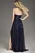 Jovani 43386 High Slit Ruched Top Sequin Dress