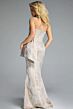 Jovani 43671 Side Bow Drape Strapless Brocade Dress