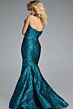 Jovani 43978 Asymmetric Neck Mermaid Brocade Dress