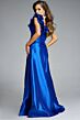 Jovani 44345 Ruffled Asymmetric Neck Draped A-Line Dress