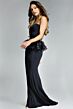 Jovani 44382 Strapless Straight Neck Ruffle Peplum Dress