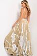 Jovani 44421 Cross-Halter Neck Cutout A-Line Dress