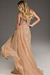 Jovani 45071 Side Overskirt High Slit Strapless Dress