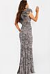 Jovani 40889 One Shoulder Embellished Dress