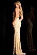 Jovani 42159 Cape Jacket Plunging Neck Dress