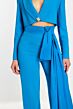 Jovani 43139 Crop Blazer Side Drape Pant Suit