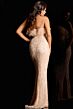 Jovani 44015 Ruffle Neckline Beaded Lace Dress