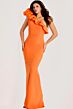 Jovani 44157 Ruffled One Shoulder Fitted Dress