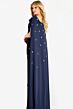 Jovani 44575 Long Cape Square Neckline Dress