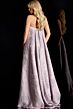 Jovani 45309 Watteau Train Strapless Jacquard Dress