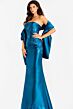 Jovani 45577 Floral Bodice with Matching Shawl Dress