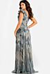 Jovani 45942 Floral Beadwork Ruffle Sleeves Dress